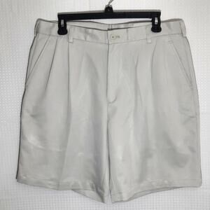 Slazenger 34 Light Khaki Golf Shorts 100% Polyester Performance Activewear Mens